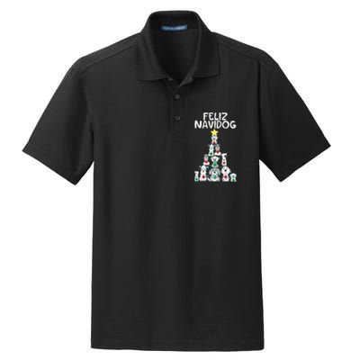 Feliz Navidog Feliz Navidad Christmas For Dog Lovers Dry Zone Grid Polo