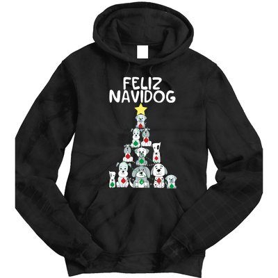 Feliz Navidog Feliz Navidad Christmas For Dog Lovers Tie Dye Hoodie