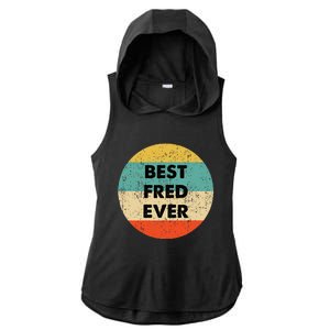 Fred Name Ladies PosiCharge Tri-Blend Wicking Draft Hoodie Tank