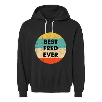 Fred Name Garment-Dyed Fleece Hoodie