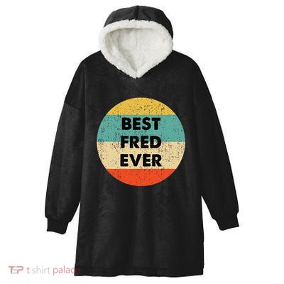 Fred Name Hooded Wearable Blanket