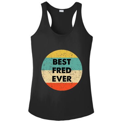 Fred Name Ladies PosiCharge Competitor Racerback Tank