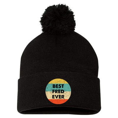 Fred Name Pom Pom 12in Knit Beanie