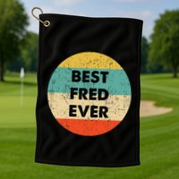 Fred Name Golf Towel