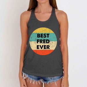 Fred Name Women's Knotted Racerback Tank