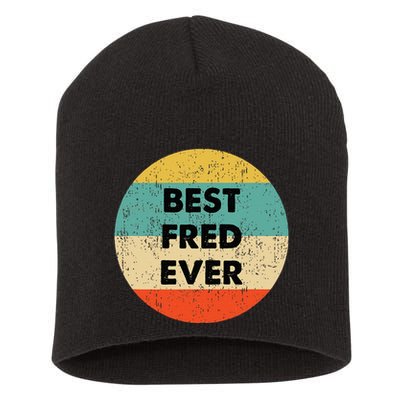 Fred Name Short Acrylic Beanie