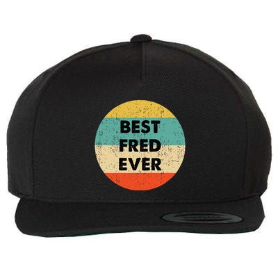 Fred Name Wool Snapback Cap