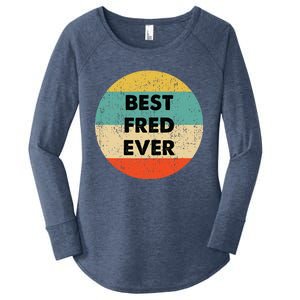 Fred Name Women's Perfect Tri Tunic Long Sleeve Shirt