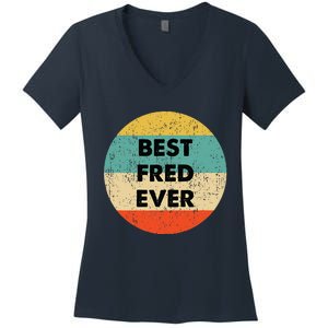 Fred Name Women's V-Neck T-Shirt