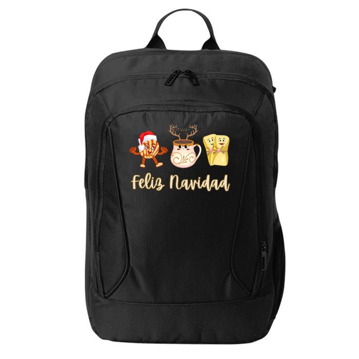 Feliz Navidad Funny Spanish Christmas Pan Dulce Cafe Tamales City Backpack