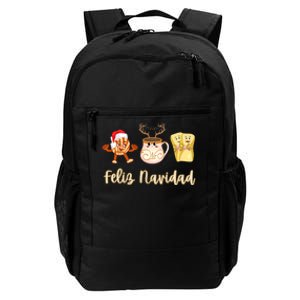 Feliz Navidad Funny Spanish Christmas Pan Dulce Cafe Tamales Daily Commute Backpack