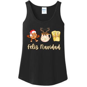 Feliz Navidad Funny Spanish Christmas Pan Dulce Cafe Tamales Ladies Essential Tank