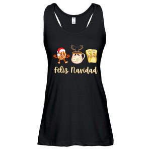 Feliz Navidad Funny Spanish Christmas Pan Dulce Cafe Tamales Ladies Essential Flowy Tank