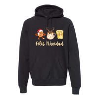 Feliz Navidad Funny Spanish Christmas Pan Dulce Cafe Tamales Premium Hoodie