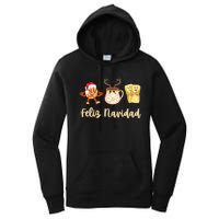 Feliz Navidad Funny Spanish Christmas Pan Dulce Cafe Tamales Women's Pullover Hoodie