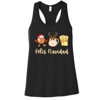 Feliz Navidad Funny Spanish Christmas Pan Dulce Cafe Tamales Women's Racerback Tank