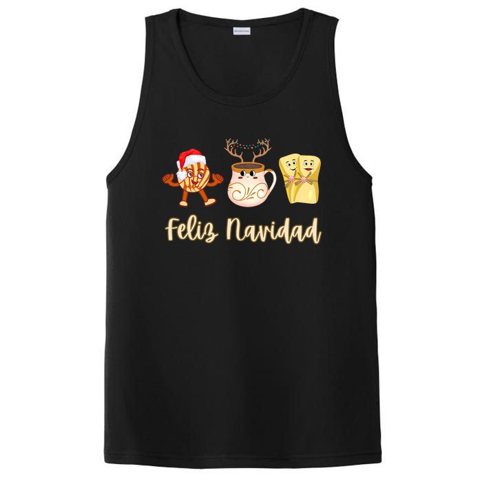 Feliz Navidad Funny Spanish Christmas Pan Dulce Cafe Tamales PosiCharge Competitor Tank