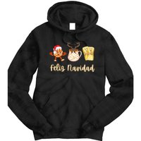 Feliz Navidad Funny Spanish Christmas Pan Dulce Cafe Tamales Tie Dye Hoodie