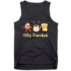 Feliz Navidad Funny Spanish Christmas Pan Dulce Cafe Tamales Tank Top