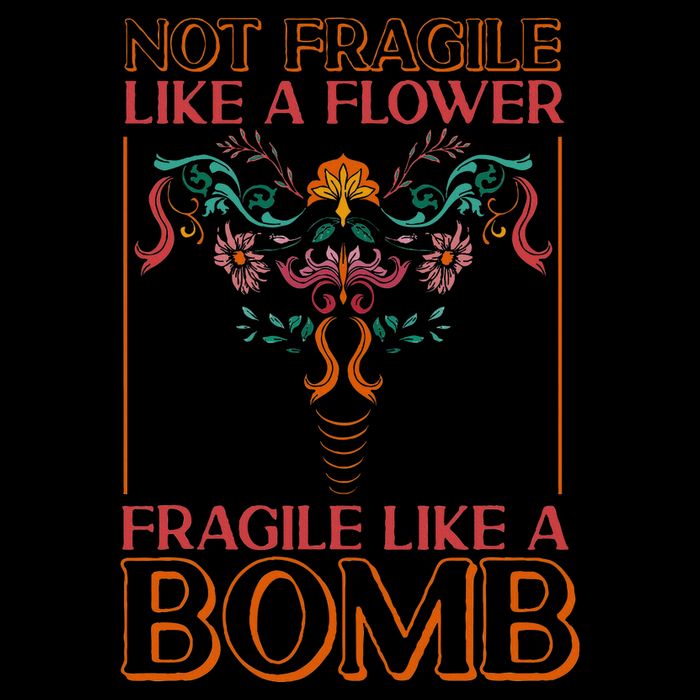 Feminist Not Fragile Like A Flower Fragile Like A Bomb Daily Commute Backpack