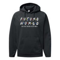 Future Nurse Funny Nursing Student Nurse School In Progress Performance Fleece Hoodie