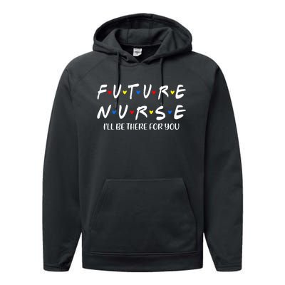 Future Nurse Funny Nursing Student Nurse School In Progress Performance Fleece Hoodie