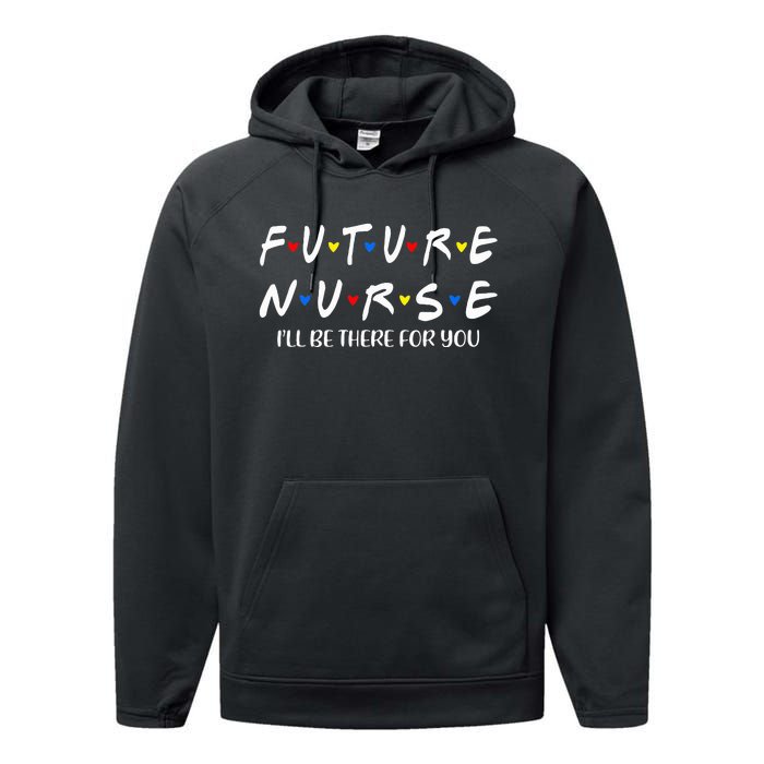 Future Nurse Funny Nursing Student Nurse School In Progress Performance Fleece Hoodie