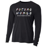 Future Nurse Funny Nursing Student Nurse School In Progress Cooling Performance Long Sleeve Crew