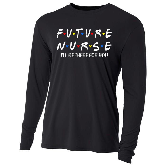 Future Nurse Funny Nursing Student Nurse School In Progress Cooling Performance Long Sleeve Crew