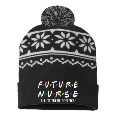 Future Nurse Funny Nursing Student Nurse School In Progress USA-Made Snowflake Beanie