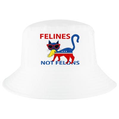 Felines Not Felons Kamala Cat Lady With Trump Hair Long Sleeve Cool Comfort Performance Bucket Hat