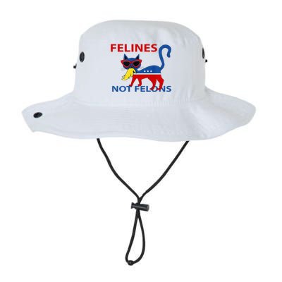 Felines Not Felons Kamala Cat Lady With Trump Hair Long Sleeve Legacy Cool Fit Booney Bucket Hat