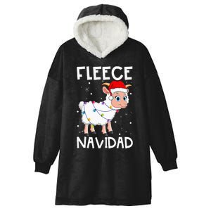 Fleece Navidad Funny Christmas Sheep Feliz Xmas Lights Hooded Wearable Blanket