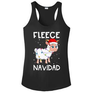 Fleece Navidad Funny Christmas Sheep Feliz Xmas Lights Ladies PosiCharge Competitor Racerback Tank