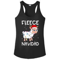 Fleece Navidad Funny Christmas Sheep Feliz Xmas Lights Ladies PosiCharge Competitor Racerback Tank