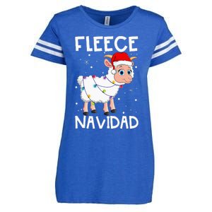 Fleece Navidad Funny Christmas Sheep Feliz Xmas Lights Enza Ladies Jersey Football T-Shirt