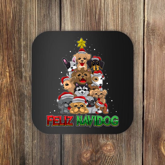 Feliz Navidog Feliz Navidad Christmas For Dog Lovers Coaster