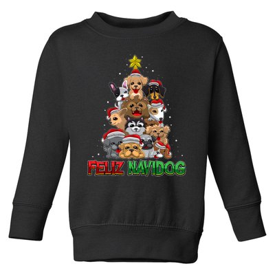 Feliz Navidog Feliz Navidad Christmas For Dog Lovers Toddler Sweatshirt