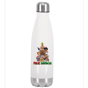 Feliz Navidog Feliz Navidad Christmas For Dog Lovers Stainless Steel Insulated Water Bottle