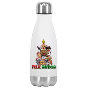 Feliz Navidog Feliz Navidad Christmas For Dog Lovers Stainless Steel Insulated Water Bottle