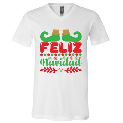 Feliz Navidad V-Neck T-Shirt