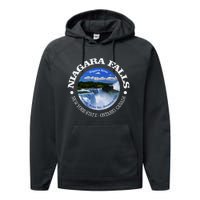 Funny Niagara Falls Niagara River New York State Canada Performance Fleece Hoodie