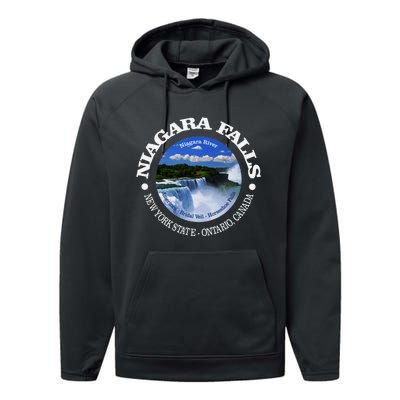 Funny Niagara Falls Niagara River New York State Canada Performance Fleece Hoodie