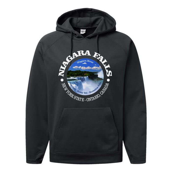 Funny Niagara Falls Niagara River New York State Canada Performance Fleece Hoodie