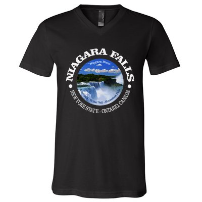 Funny Niagara Falls Niagara River New York State Canada V-Neck T-Shirt