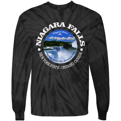 Funny Niagara Falls Niagara River New York State Canada Tie-Dye Long Sleeve Shirt