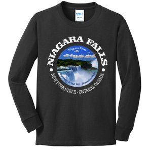 Funny Niagara Falls Niagara River New York State Canada Kids Long Sleeve Shirt