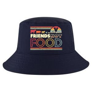 Friends Not Food. Retro Style Vegan Vegetarian Cool Comfort Performance Bucket Hat