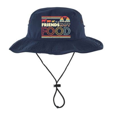 Friends Not Food. Retro Style Vegan Vegetarian Legacy Cool Fit Booney Bucket Hat