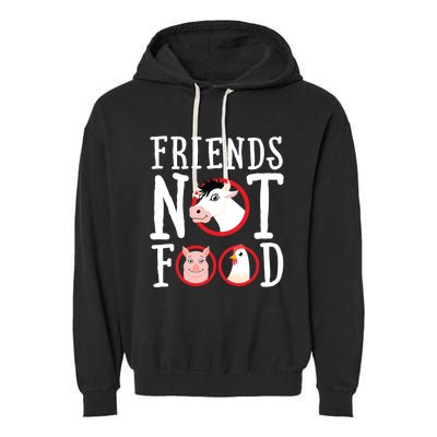 Friends Not Food Gift Vegan Animal Love Veganism Gift Garment-Dyed Fleece Hoodie